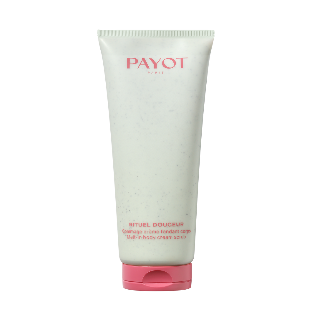 délicieuse crème exfoliante, délicatement parfumée à l’amande douce